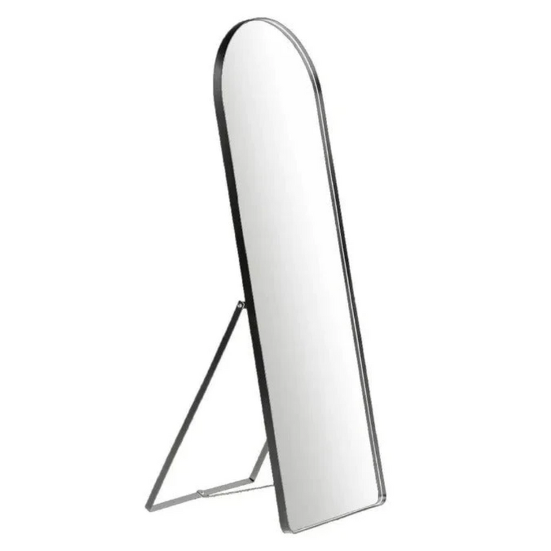 [ESQUENTA BLACK] Espelho Oval Base Reta Apoio Chão + [FITA DE LED BRINDE]