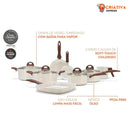 Conjunto de Panelas Ceramic Life Plus 9 Pelas [+BRINDES]