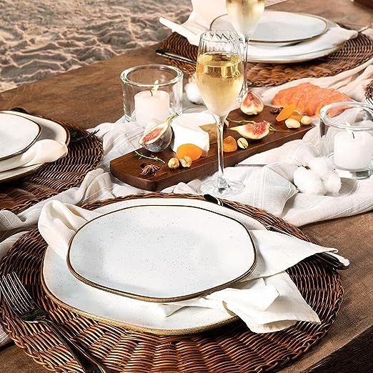 48 Peças de Jantar em Porcelana Conjunto de Luxo Oxford®(72% OFF+FRETE GRÁTIS SOMENTE HOJE)