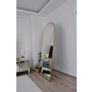 [ESQUENTA BLACK] Espelho Oval Base Reta Apoio Chão + [FITA DE LED BRINDE]