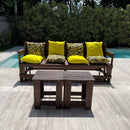 Banco Que Vira Mesa de 8 Lugares (+ 2 Mesinhas de centro) (+ Kit 8 Almofadas)