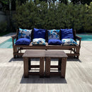 Banco Que Vira Mesa de 8 Lugares (+ 2 Mesinhas de centro) (+ Kit 8 Almofadas)