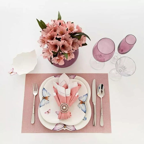 Jogo de Jantar de Porcelana Borboleta - 42 Peças (Frete Grátis)