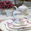 Jogo de Jantar de Porcelana Borboleta - 42 Peças (Frete Grátis)