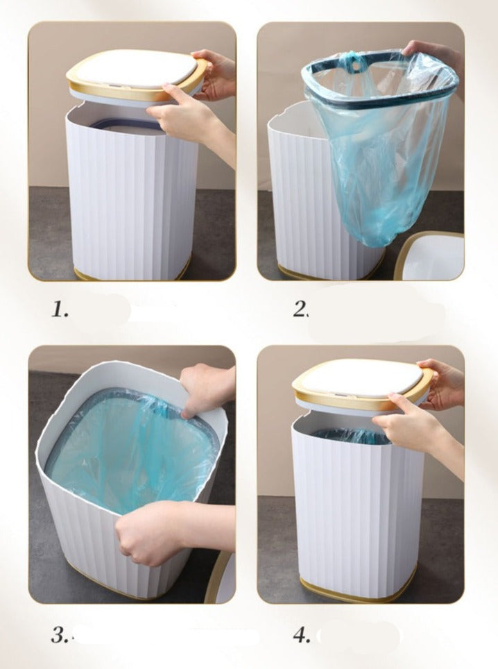 Lixeira Inteligente Automática Luxo com Sensor de Movimento para Banheiro | Linha Smart - M1