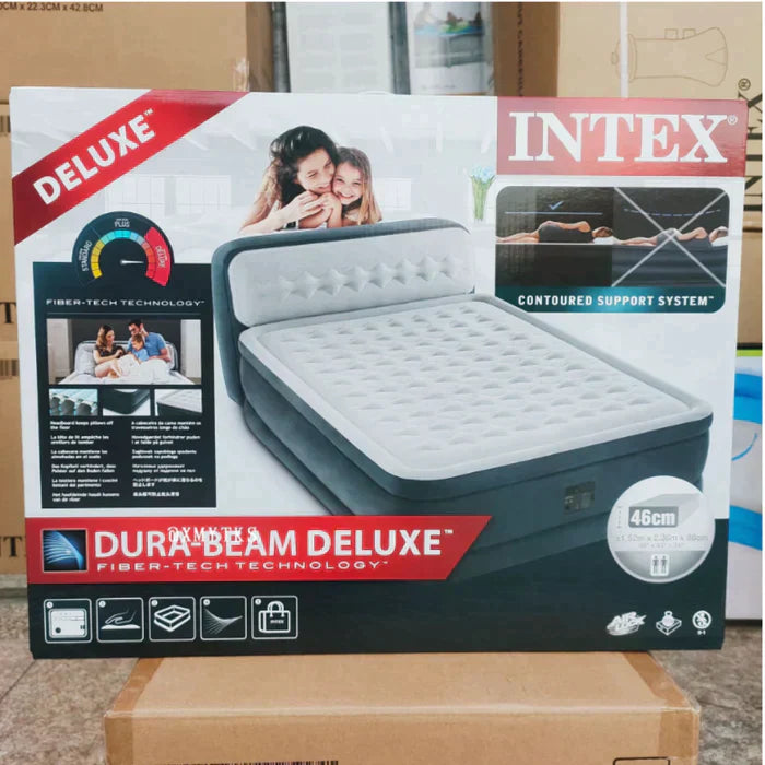 Colchão Inflável Casal Com Bomba de ar e Encosto + Brinde