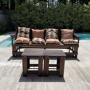 Banco Que Vira Mesa de 8 Lugares (+ 2 Mesinhas de centro) (+ Kit 8 Almofadas)