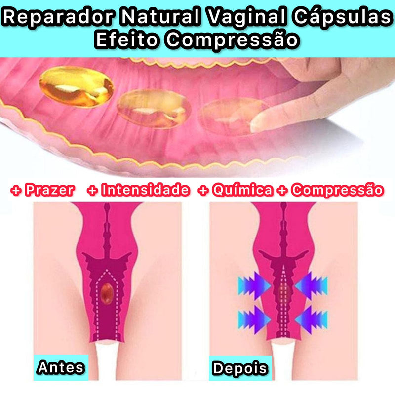 COMPRE 1 LEVE 3 PACOTES - VagiComprex - Cápsulas Naturais Efeito Compressão