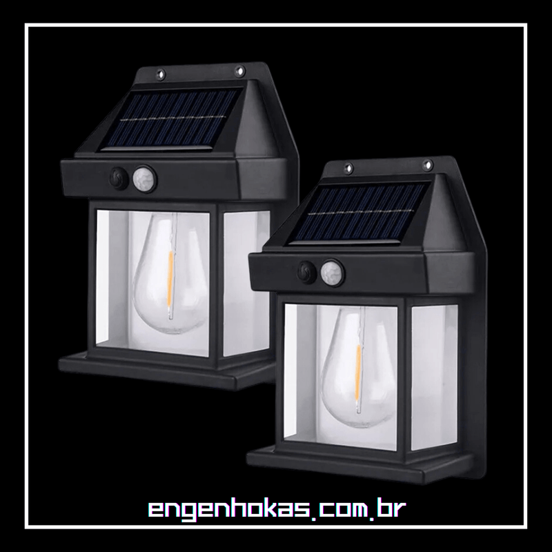 Lâmpada Vintage de Energia Solar Renovável 2024