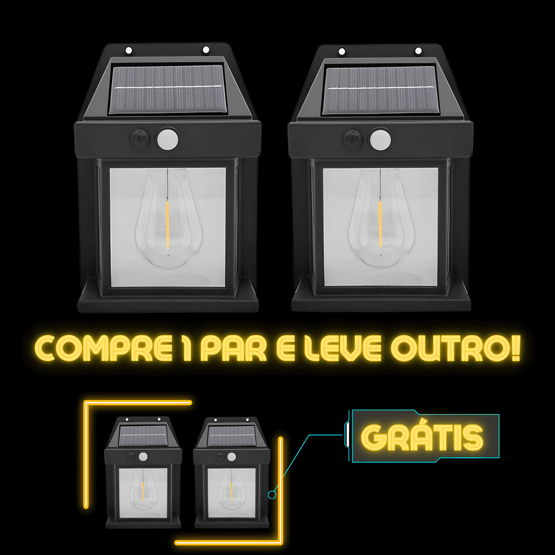 Lâmpada Vintage de Energia Solar Renovável 2024