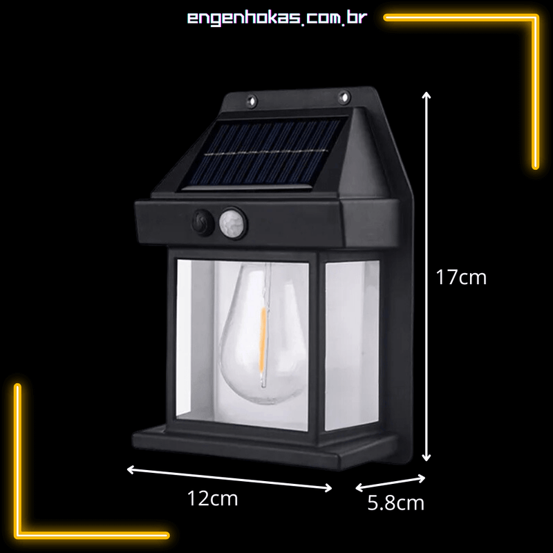 Lâmpada Vintage de Energia Solar Renovável 2024