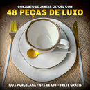 48 Peças de Jantar em Porcelana Conjunto de Luxo Oxford®(72% OFF+FRETE GRÁTIS SOMENTE HOJE)
