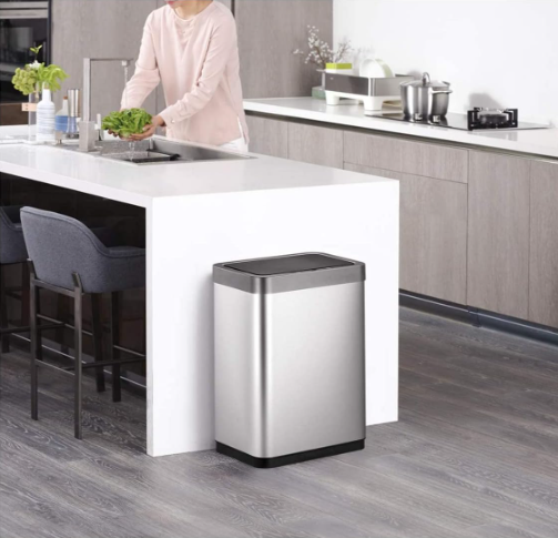 Lixeira Automática 50 Litros Inox Com Sensor | Ecofly