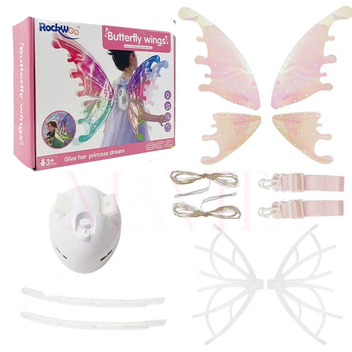 Asas de Fada com LED e Música: Encante-se com Brilho e Fantasia + Vestido